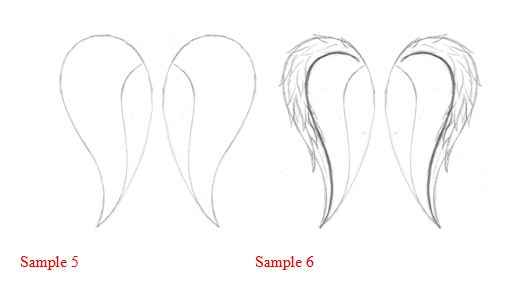 how to draw angel wings for kids